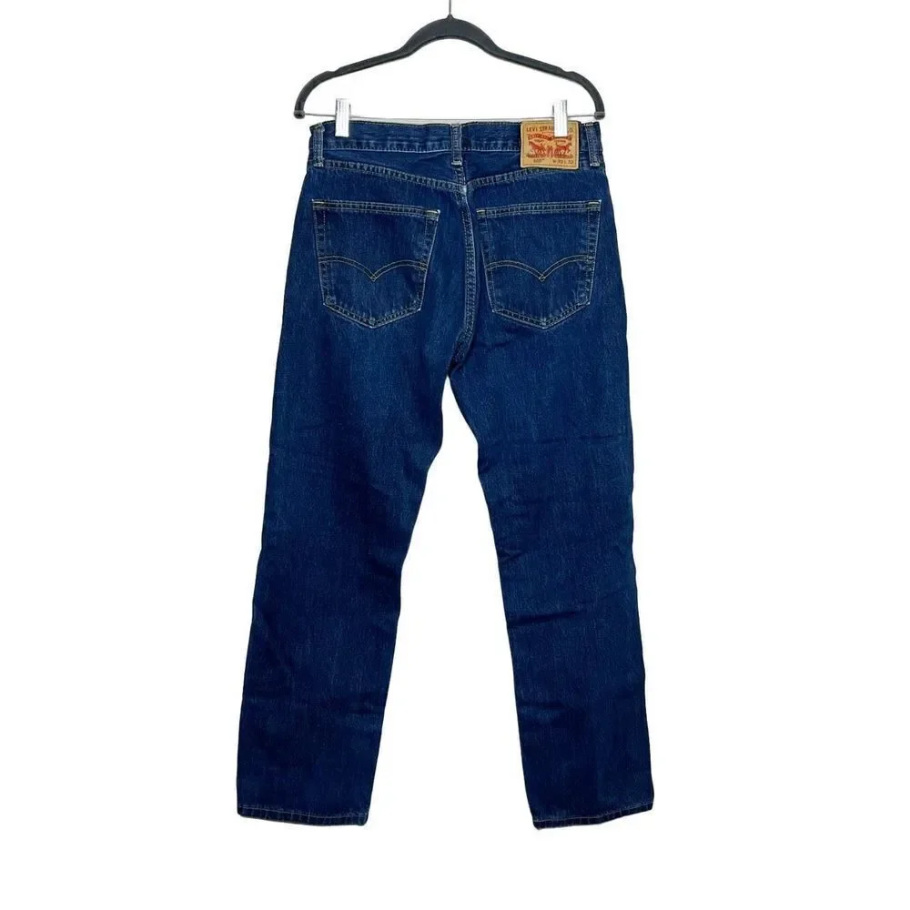 Levi’s dark wash 505 straight leg jeans 33 X 32